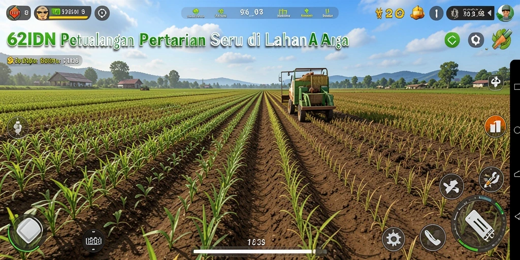 Screenshot gameplay 62IDN menampilkan aktivitas bertani yang mengasyikkan.