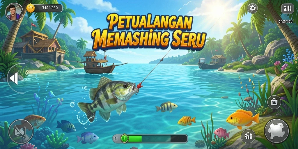 Gameplay menarik dalam <strong>71H</strong> dengan pengalaman memancing yang realistis.