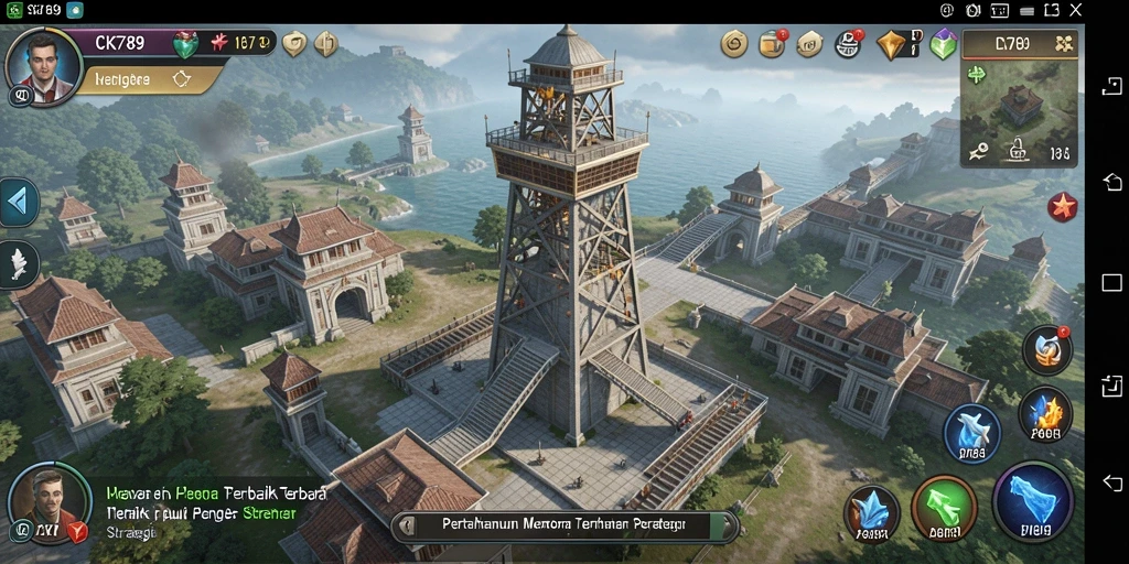 Tangkapan layar CK789 menampilkan gameplay menara pertahanan yang intens dan seru.