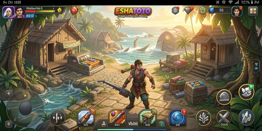 Tampilan gameplay ESHATOTO yang mendebarkan dengan pertempuran strategi.