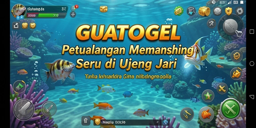 Gameplay seru GUATOGEL dengan berbagai lokasi memancing.