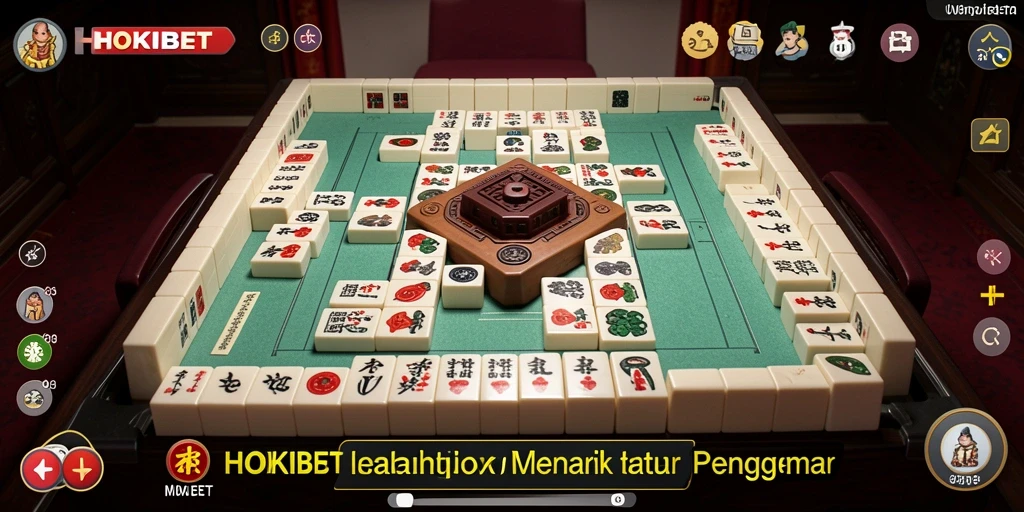 Tampilan gameplay HOKIBET yang menarik saat bermain Mahjong.