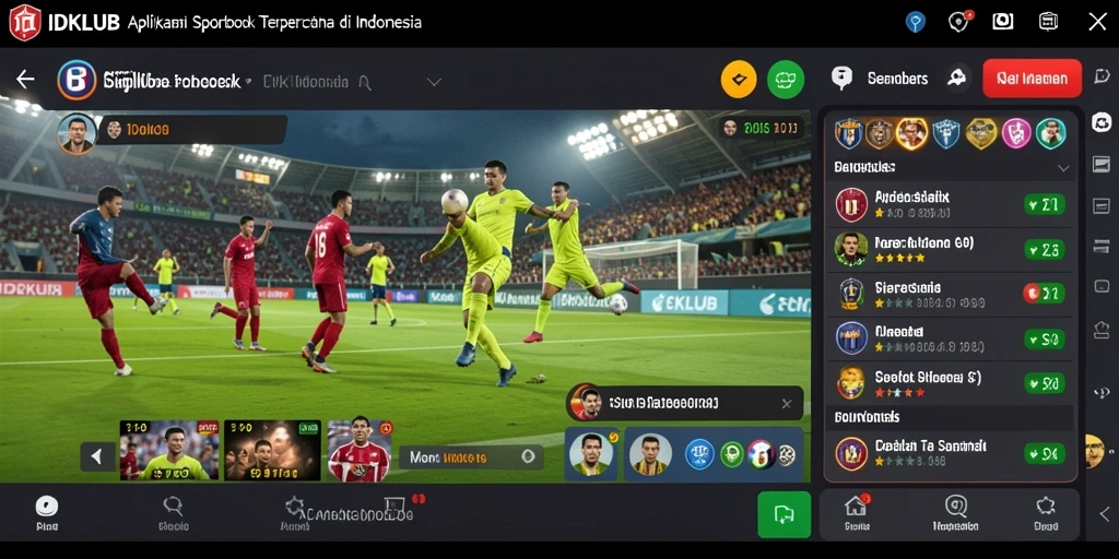 Tampilan gameplay taruhan olahraga di aplikasi IDKLUB