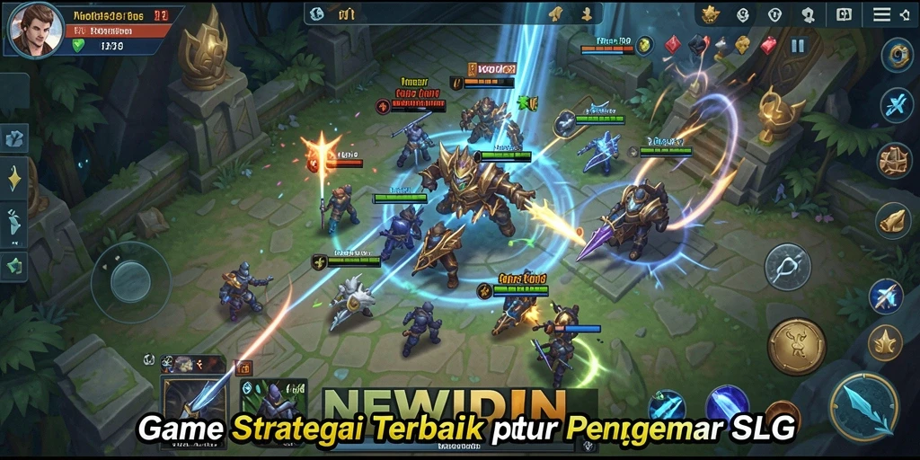 Tampilan gameplay yang mendalam dan strategis dari NEWIDN.